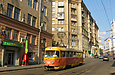 Tatra-T3SU #416 6-го маршрута на Московском проспекте пересекла перекрёсток с переулком Короленко