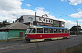 Tatra-T3SU #416 27-го маршрута на улице 1-й Конной Армии между перекрестками с переулками Лелюковским и Струницким