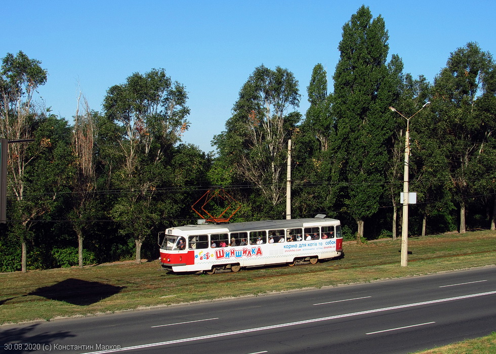Tatra-T3SUCS #416 20-го маршрута на улице Клочковской возле улицы Отакара Яроша