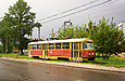 Tatra-T3SU #419 15-го маршрута на улице Шевченко в районе перекрестка с улицей Гастелло