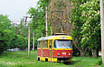 Tatra-T3SU #419 27-го маршрута на улице Героев Труда  в районе улицы Гвардейцев Широнинцев