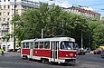 Tatra-T3SU #419 27-го маршрута на перекрестке Московского проспекта и улицы Академика Павлова