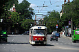 Tatra-T3SUCS #419-420 3-го маршрута на улице Конева в районе улицы Малогончаровской