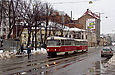 Tatra-T3SUCS #419-420 3-го маршрута на улице Полтавский Шлях возле сквера Мыслителей