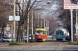 Tatra-T3SU #420 27-го маршрута на площади Восстания в районе улицы Броненосца "Потёмкин"
