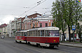 Tatra-T3SUCS #419-420 3-го маршрута на улице Полтавский шлях в районе улицы Ярославской