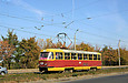 Tatra-T3SU #424 2-го маршрута следует по Новому мосту