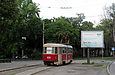 Tatra-T3SU #424 12-го маршрута на проспекте Правды возле улицы Ромена Роллана
