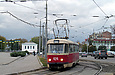 Tatra-T3SU #424 6-го маршрута поворачивает с Павловской площади на улицу Университетскую