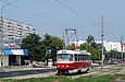 Tatra-T3SUCS #424 20-го маршрута на проспекте Победы отправился от остановки "Солнечная"