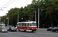 Tatra-T3SUCS #424 6-го маршрута на Московском проспекте перед поворотом на улицу Академика Павлова