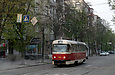 Tatra-T3SUCS #424 12-го маршрута на улице Мироносицкой возле улицы Олеся Гончара