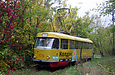 Tatra-T3SU #425 20-го маршрута разворачивается на конечной станции "Монтажник"