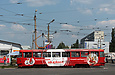 Tatra-T3SU #425 27-го маршрута на улице Героев Труда возле одноименной станции метро