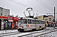 Tatra-T3SU #425 6-го маршрута на Салтовском шоссе отправился от конечной станции "602-й микрорайон"