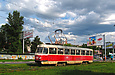 Tatra-T3SU #425 20-го маршрута на улице Клочковской возле перекрестка с улицей Павловской