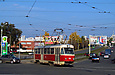 Tatra-T3SU #426 12-го маршрута поворачивает из 2-го Панасовского проезда на улицу Котлова