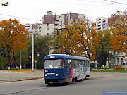 Tatra-T3SU #453 27-го маршрута поворачивает с улицы Кошкина на улицу Плехановскую