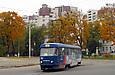 Tatra-T3SU #453 27-го маршрута поворачивает с улицы Кошкина на улицу Плехановскую