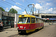 Tatra-T3SU #455 2-го маршрута перед отправлением от конечной станции "Микрорайон 602"