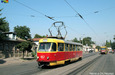 Tatra-T3SU #457 27-го маршрута на улице Октябрьской Революции (остановка "Косметологическая больница")