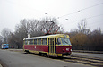 Tatra-T3SU #462 маршрута 16-А на улице Октябрьской революции следует по мосту через реку Лопань