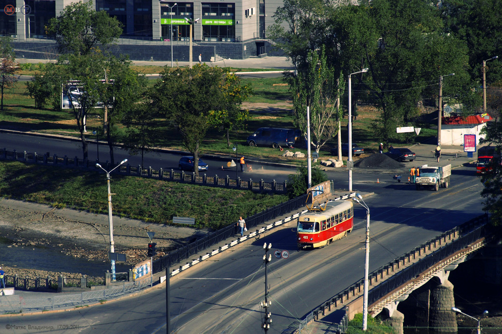 Tatra-T3SU #465 6-го маршрута на Нетеченском мосту