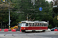 Т3-ВПСт #465 6-го маршрута поворачивает с улицы Академика Павлова на Московский проспект
