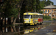 Tatra-T3SU #467-468 3-го маршрута в Рыбасовском переулке