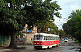 Tatra-T3SU #467-468 3-го маршрута на улице Грековской возле Рыбасовского переулка