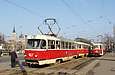 Tatra-T3SU #467-468 3-го маршрута и #318 6-го маршрута на Пролетарской площади