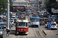 Tatra-T3SU #467-468 и Tatra-T3A #5131-5132 3-го маршрута на улице Полтавский шлях возле Южного вокзала