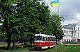 Tatra-T3M #467 12-го маршрута на проспекте Независимости в районе улицы Литературной