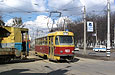 Tatra-T3SU #469 14-го маршрута на улице Плехановской, на перекрестке с улицей Молодой Гвардии
