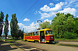 Tatra-T3SU #469 20-го маршрута на конечной станции "Проспект Победы"