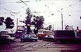Tatra-T3SU #474 15-го маршрута на улице Шевченко на перекрестке с улицами Моисеевской и Матюшенко