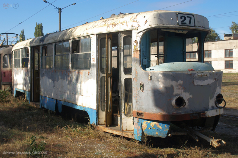 Tatra-T3SU #475 в открытом парке КП "Октябрьское трамвайное депо"