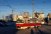Tatra-T3А #475 поворачивает с Московского проспекта на площадь Восстания