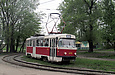Tatra-T3A #475 27-го маршрута разворачивается на конечной станции "Новожаново"