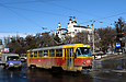 Tatra-T3SU #476 7-го маршрута на улице Клочковской пересекает Соборный спуск