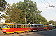 Tatra-T3SU #476, #630 и #403 27-го маршрута на Московском проспекте перед перекрестком с улицей Академика Павлова