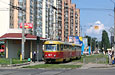 Tatra-T3SU #477-478 3-го маршрута на улице Полтавский шлях на остановке "Улица Нариманова"