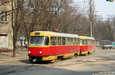 Система Tatra-T3SU #477-478 повернула на улицу Кошкина с Московского проспекта
