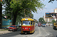 Tatra-T3SU #477 2-го маршрута на улице Кирова перед поворотом на улицу 1-й Конной армии