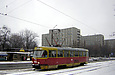 Tatra-T3SU #480 14-го маршрута на проспекте Героев Сталинграда в районе улицы Монюшко