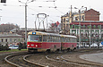 Tatra-T3SU #481-482 3-го маршрута поворачивает с Пролетарской площади на Павловскую площадь