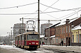 Tatra-T3SU #485-486 3-го маршрута на улице Октябрьской Революции в районе улицы Пахаря
