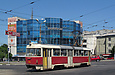 Tatra-T3SU #485 20-го маршрута на улице Клочковской на перекрестке со спуском Пассионарии