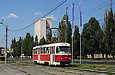 Tatra-T3SU #485 20-го маршрута на улице Клочковской возле перекрестка с улицей Тобольской