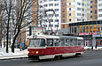 Tatra-T3A #486 27-го маршрута на перекрестке улицы Молочной и улицы Плехановской